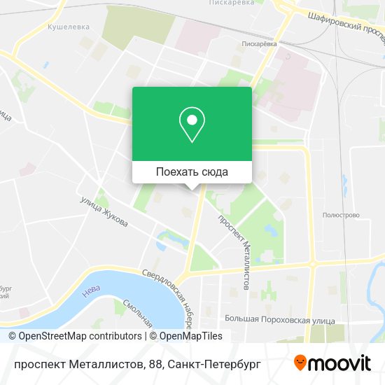 Карта проспект Металлистов, 88
