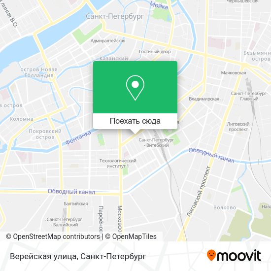 Карта Верейская улица