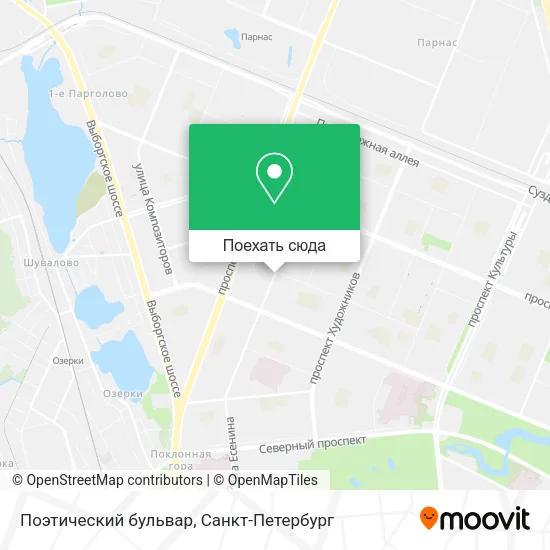 Карта Поэтический бульвар