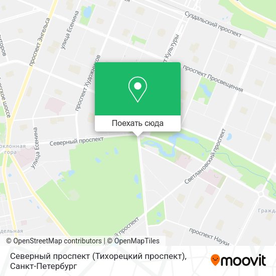 Карта Северный проспект (Тихорецкий проспект)