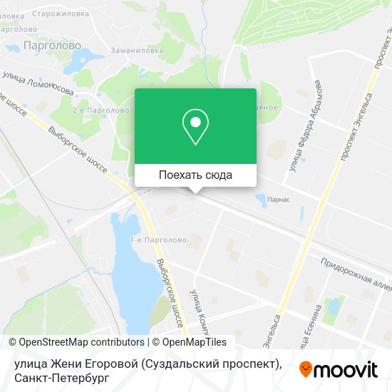 Карта улица Жени Егоровой (Суздальский проспект)