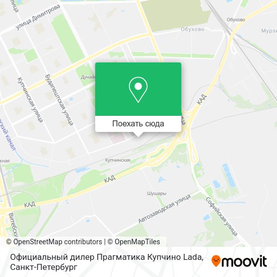 Карта Официальный дилер Прагматика Купчино Lada
