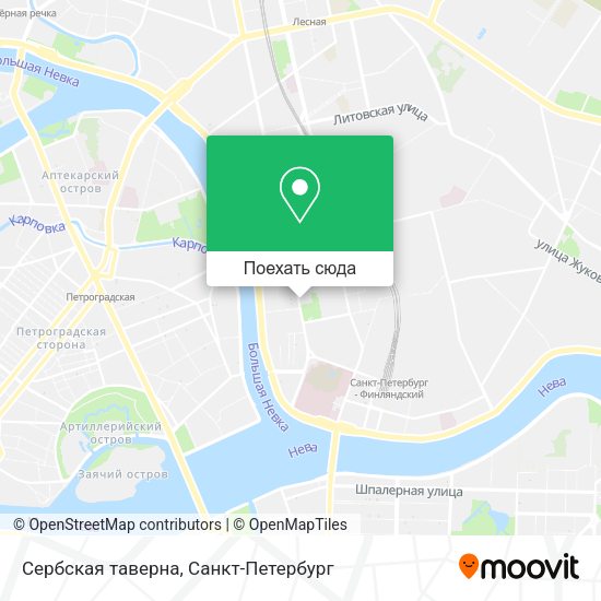 Карта Сербская таверна