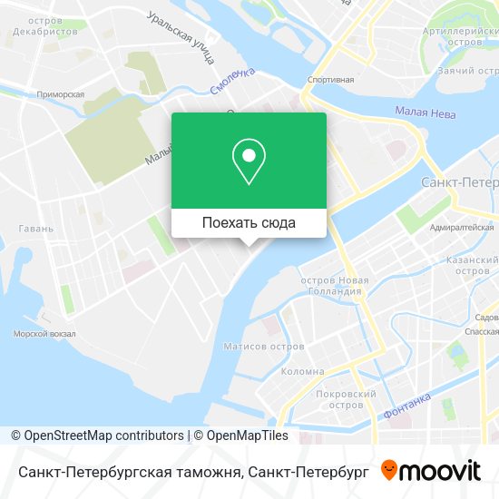 Карта Санкт-Петербургская таможня