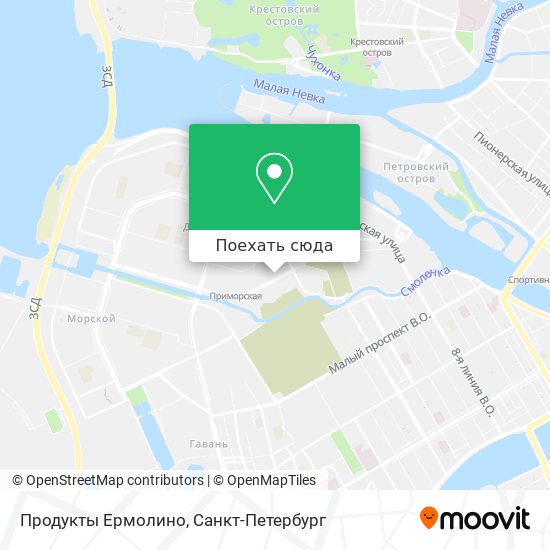 Карта Продукты Ермолино