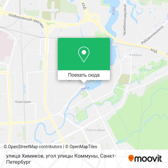 Карта улица Химиков, угол улицы Коммуны