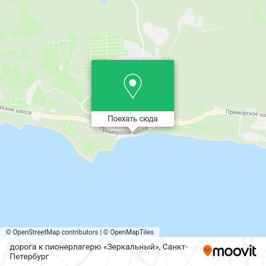 Карта дорога к пионерлагерю «Зеркальный»