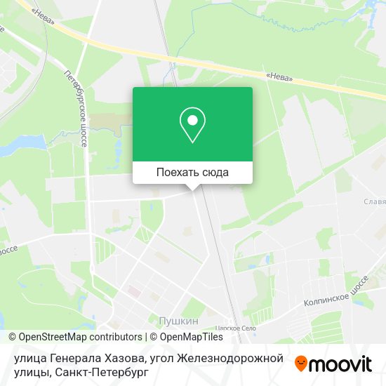 Карта улица Генерала Хазова, угол Железнодорожной улицы