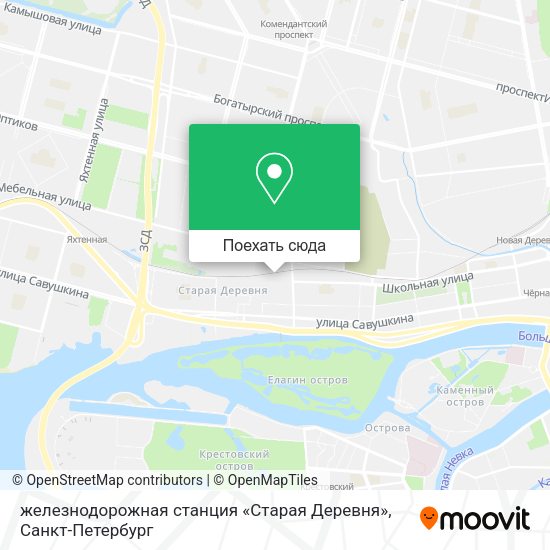 Карта железнодорожная станция «Старая Деревня»