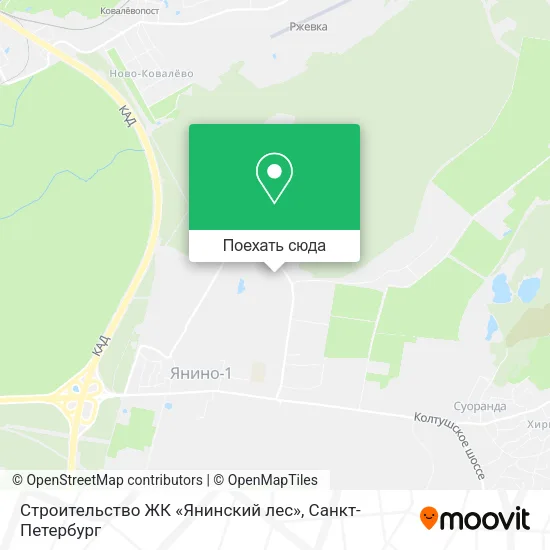 Карта Строительство ЖК «Янинский лес»