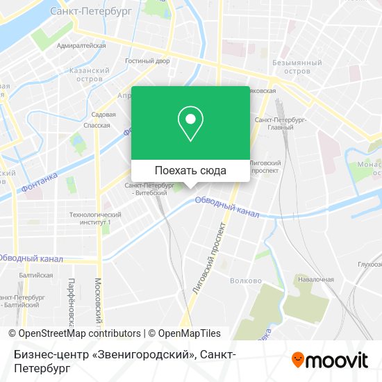 Карта Бизнес-центр «Звенигородский»