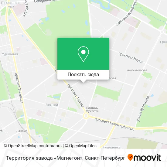 Карта Территория завода «Магнетон»