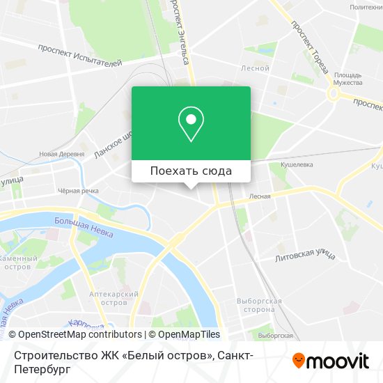 Карта Строительство ЖК «Белый остров»