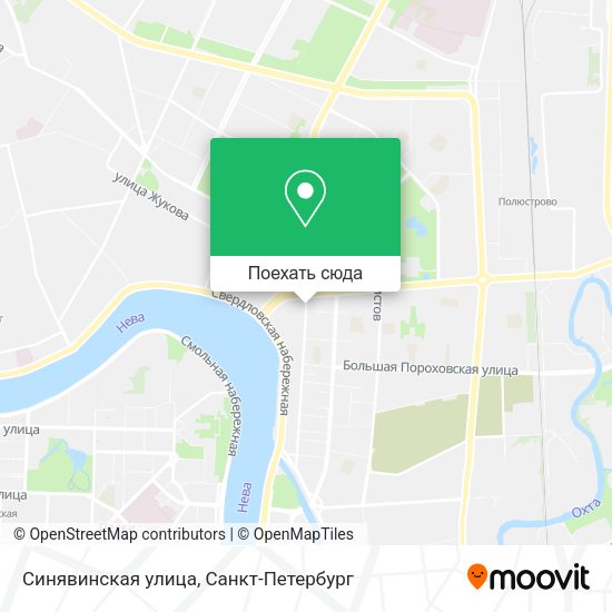 Карта Синявинская улица