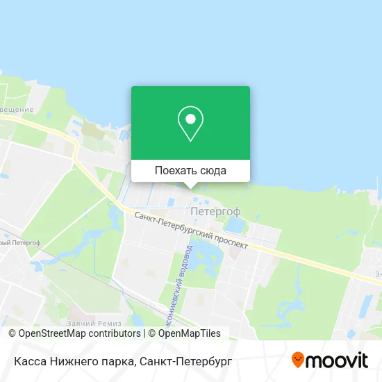 Карта Касса Нижнего парка