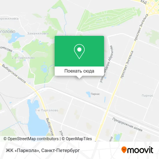 Карта ЖК «Паркола»