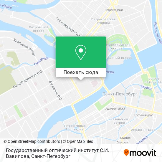 Карта Государственный оптический институт С.И. Вавилова