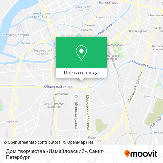 Карта Дом творчества «Измайловский»