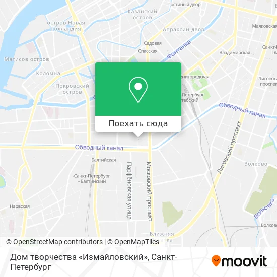 Карта Дом творчества «Измайловский»