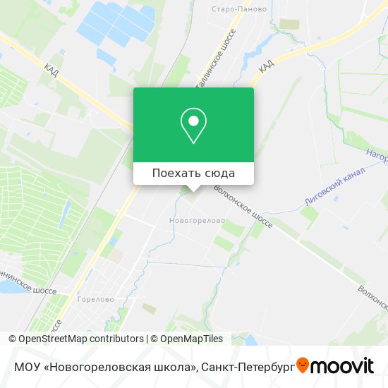 Карта МОУ «Новогореловская школа»