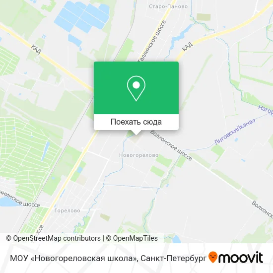 Карта МОУ «Новогореловская школа»