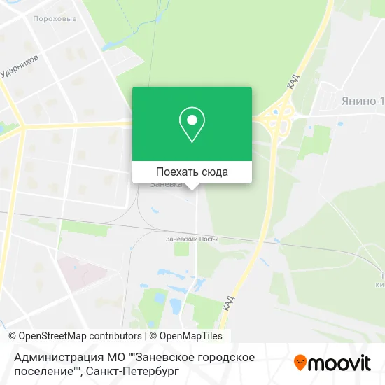 Карта Администрация МО ""Заневское городское поселение""