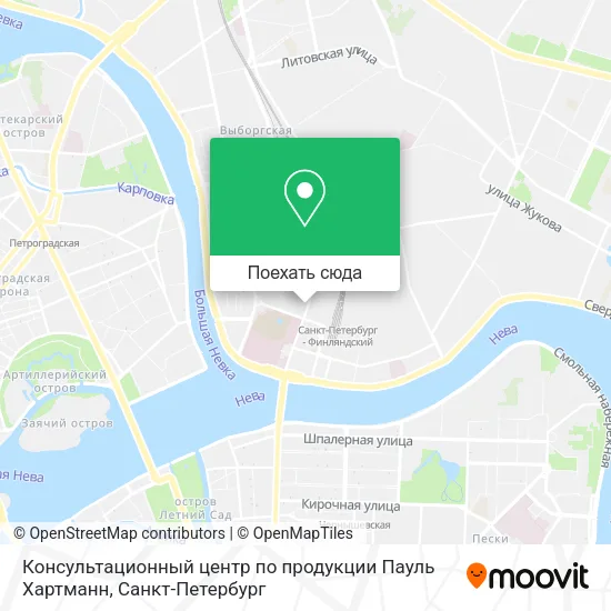 Карта Консультационный центр по продукции Пауль Хартманн