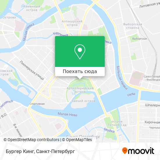 Карта Бургер Кинг
