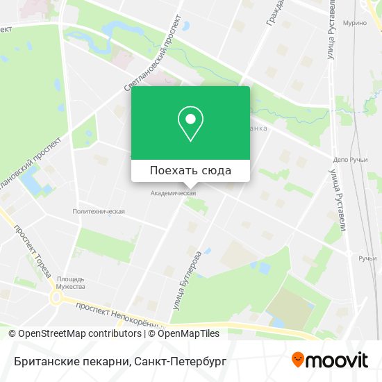 Карта Британские пекарни