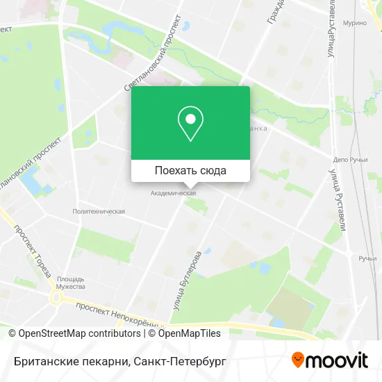 Карта Британские пекарни