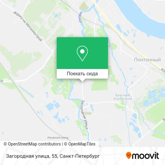 Карта Загородная улица, 55