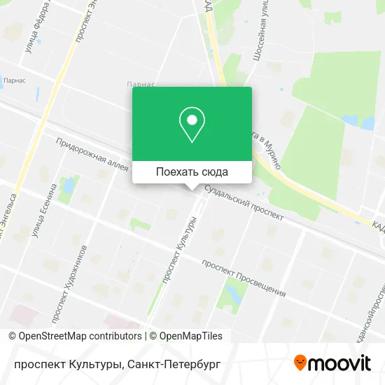 Карта проспект Культуры