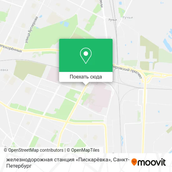 Карта железнодорожная станция «Пискарёвка»