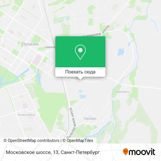 Карта Московское шоссе, 13