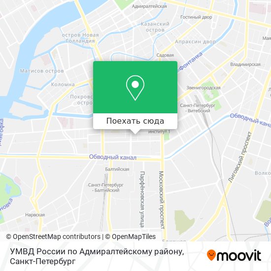 Карта УМВД России по Адмиралтейскому району