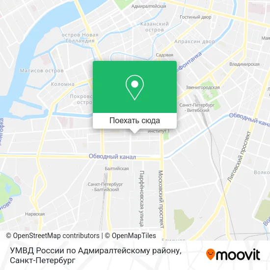 Карта УМВД России по Адмиралтейскому району