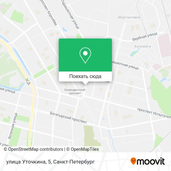 Карта улица Уточкина, 5