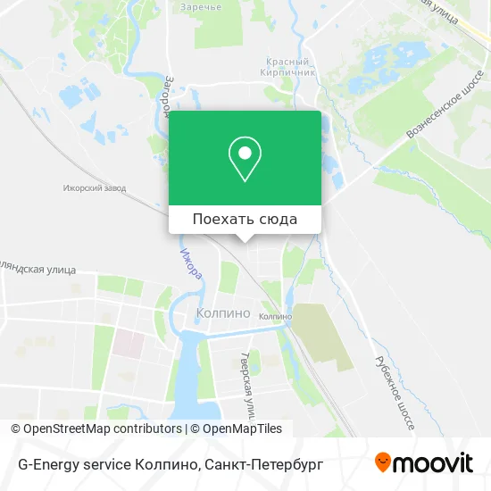 Карта G-Energy service Колпино