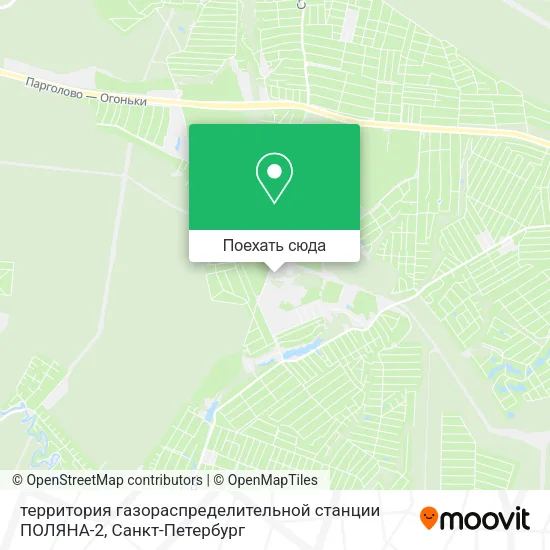 Карта территория газораспределительной станции ПОЛЯНА-2