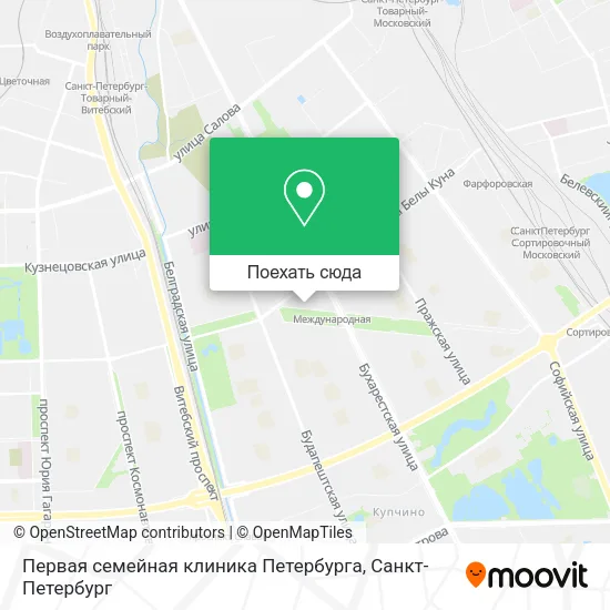 Карта Первая семейная клиника Петербурга