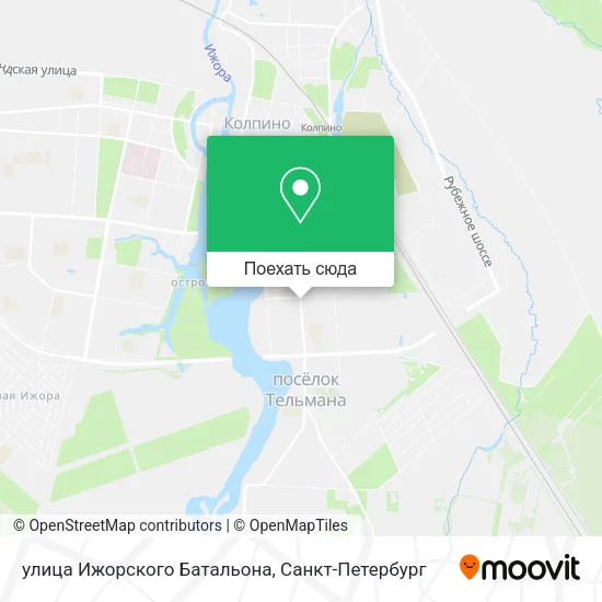 Карта улица Ижорского Батальона