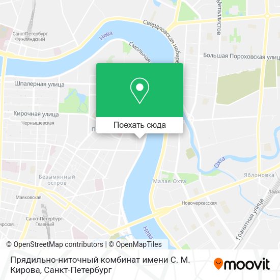 Карта Прядильно-ниточный комбинат имени С. М. Кирова