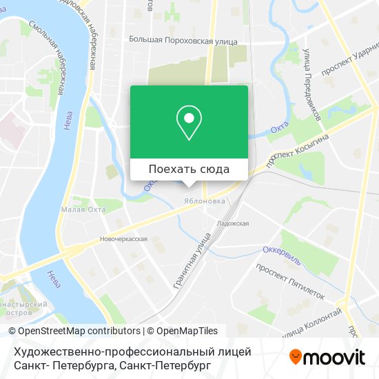 Карта Художественно-профессиональный лицей Санкт- Петербурга