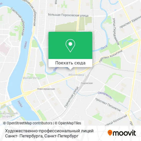 Карта Художественно-профессиональный лицей Санкт- Петербурга
