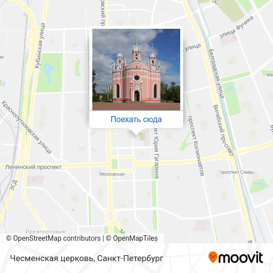 Карта Чесменская церковь