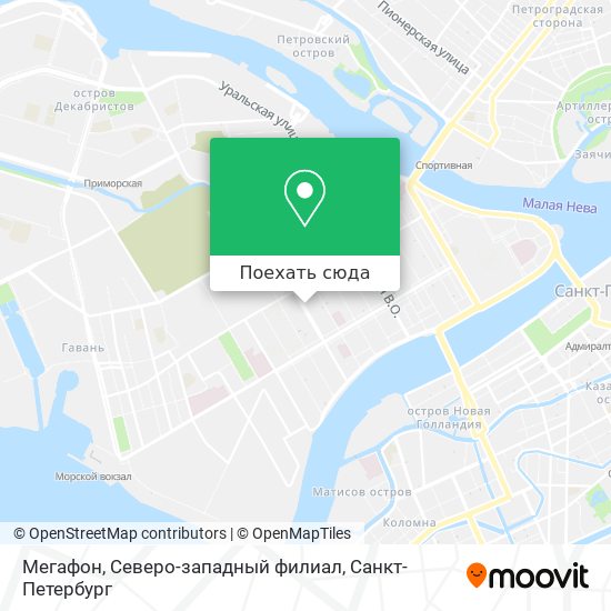 Карта Мегафон, Северо-западный филиал