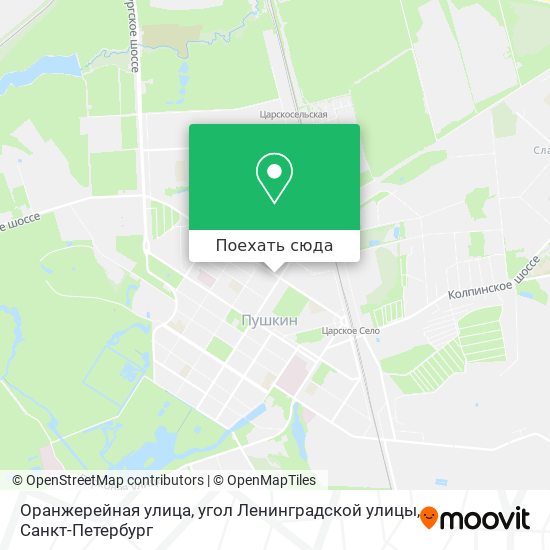 Карта Оранжерейная улица, угол Ленинградской улицы