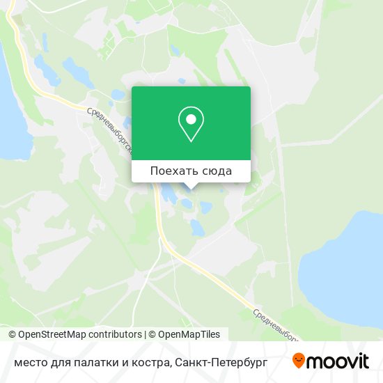 Карта место для палатки и костра