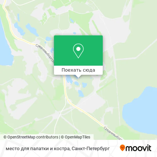 Карта место для палатки и костра