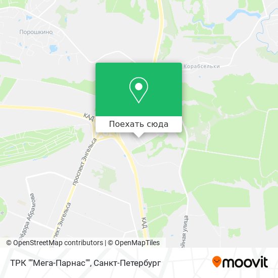 Карта ТРК ""Мега-Парнас""